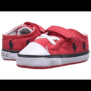 Polo Ralph Lauren Red/White/Blue Infant Crib Shoes